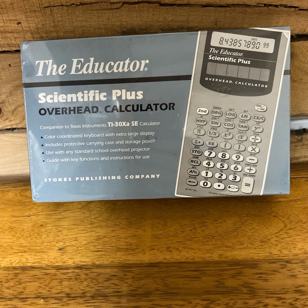 The Educator Scientific Plus Overhead Calculator Model 255 Sealed In Box